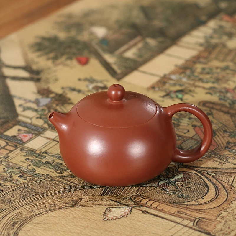 全手工家用手制手拉壶三杯创意工夫大红袍西施小号冲茶罐朱泥茶壶
