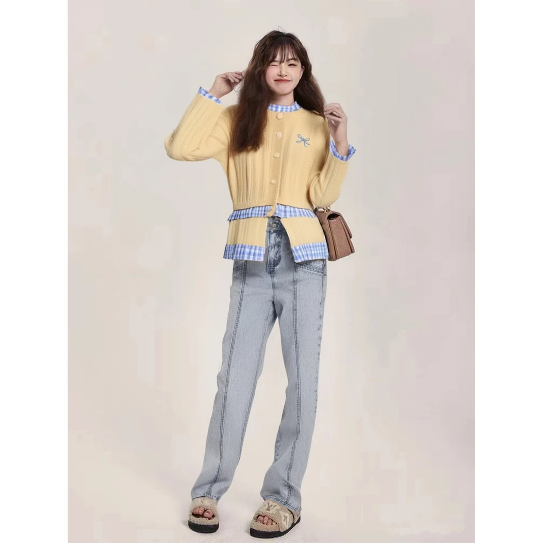 Basic House/百家好简约百搭休闲牛仔裤  BJ453-HTDP721BIN