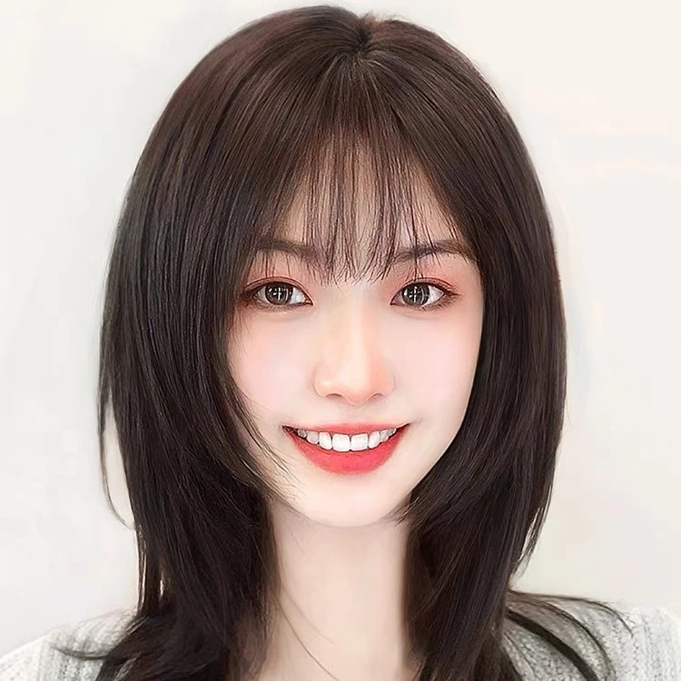 【45cm长直发】假发套长直发可扎夏季淑女顺滑减龄透气全真人发许昌