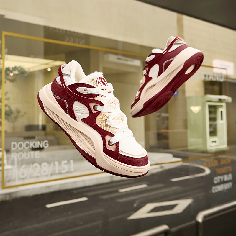 361°【AG潮戈2-加毛】男鞋运动鞋冬季男加绒保暖专业加毛篮