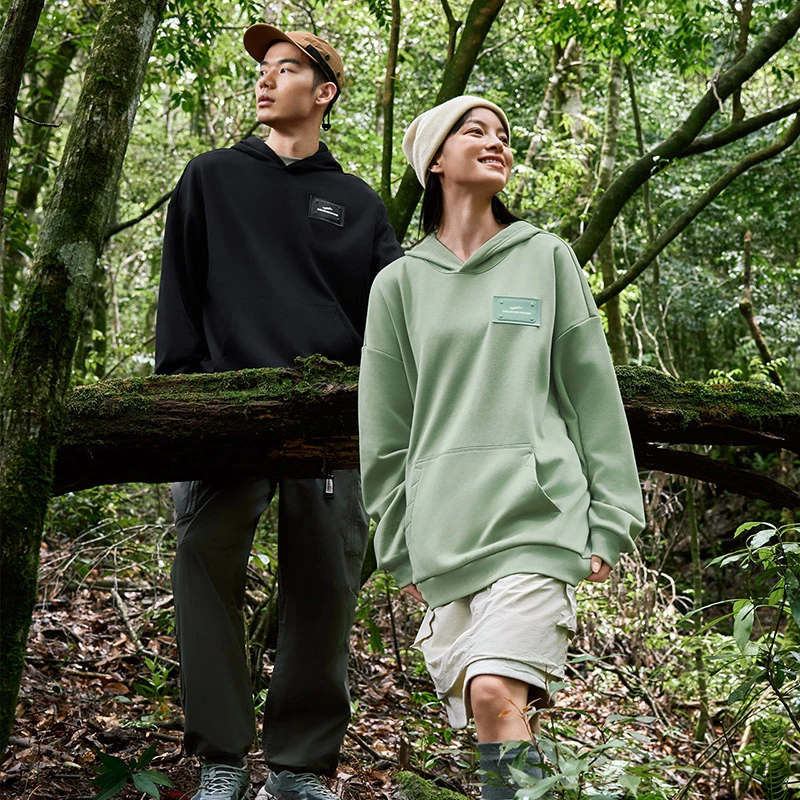 361°男女同款运动卫衣2025秋季新款连帽套头卫衣宽松情侣上衣