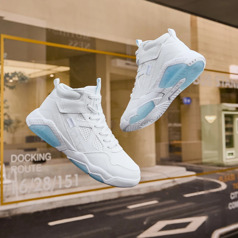 361°【雪绒】雅丹风男女款革面加绒运动鞋秋冬中高帮厚底百搭板鞋