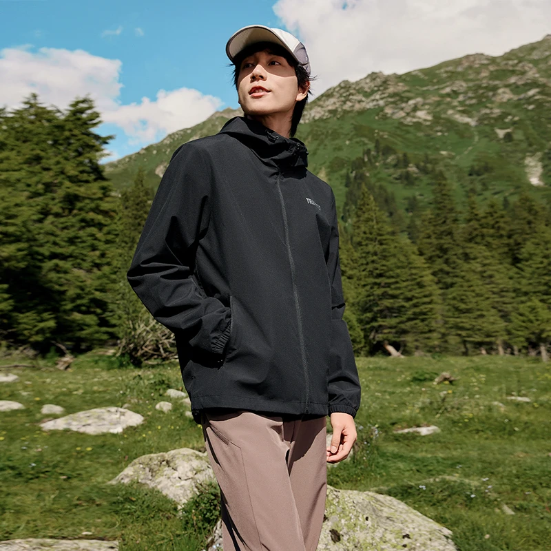361°【雨屏1.0】运动外套男夏季户外防风修身外套长袖高能感上衣PB
