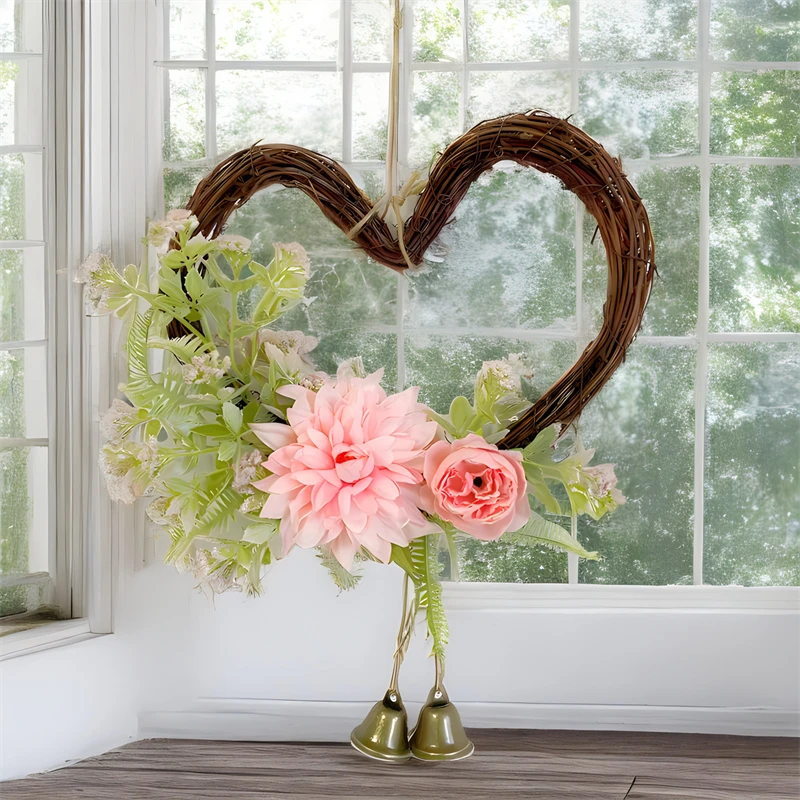 圣诞节场景装饰情人节爱心墙壁装饰品入户门客厅卧室房间墙面花环