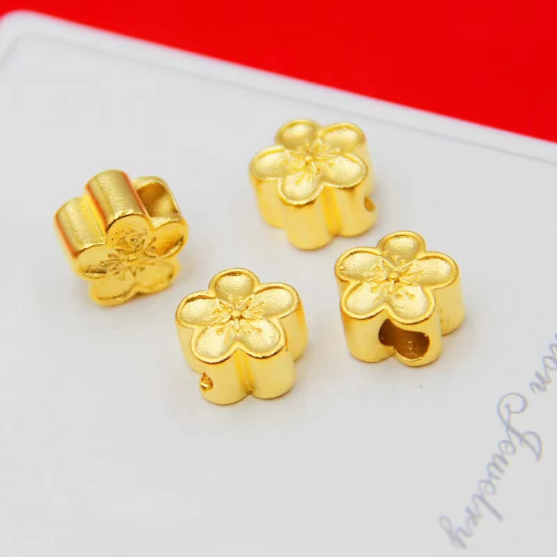 镀K金吊坠 纯色桃花穿孔吊坠M001-M100多样性发货