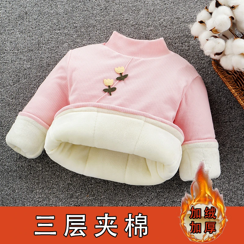 特价女童冬装加绒加厚棉衣内胆棉袄儿童婴儿宝宝夹棉保暖打底衫潮