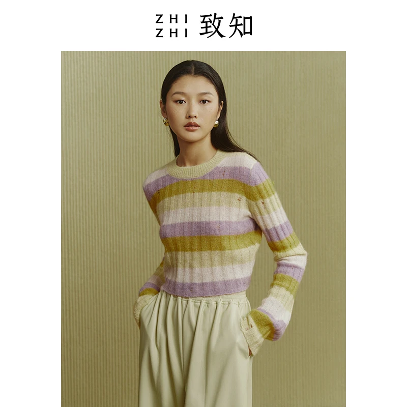 【超姐专属】合欢 套头毛衣2023冬季磨损做旧设计秋冬ZZ2CWKZO018