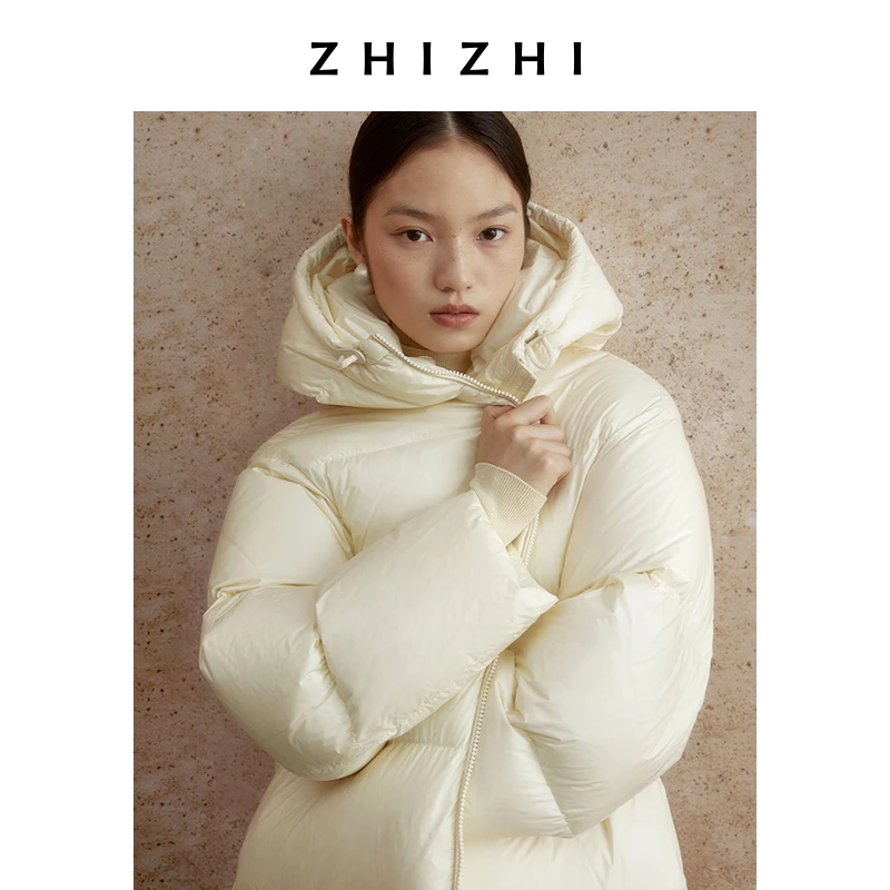致知捷克白鹅绒 惜时芳 冬季长款羽绒服2024新款流行ZZ2DWWYW006