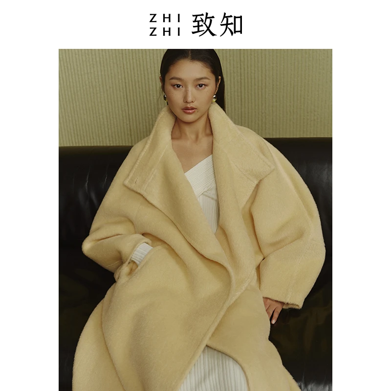 致知 泸江月 外套女冬新款一粒扣立领温暖ZZ2CWWWW072