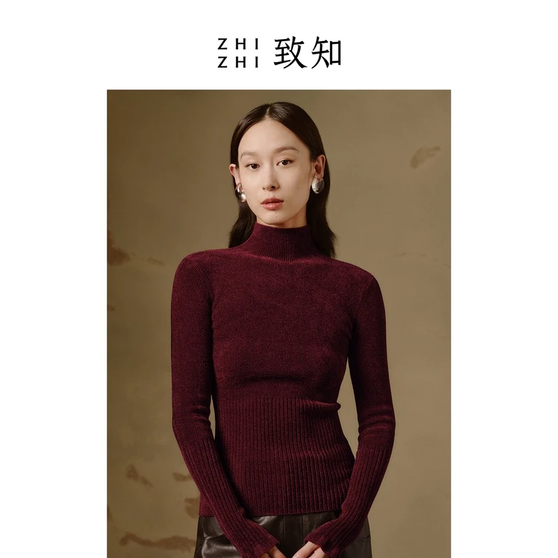 致知 满路花 针织打底衫2024新款新修身citywarm穿搭ZZ2CWKZL067