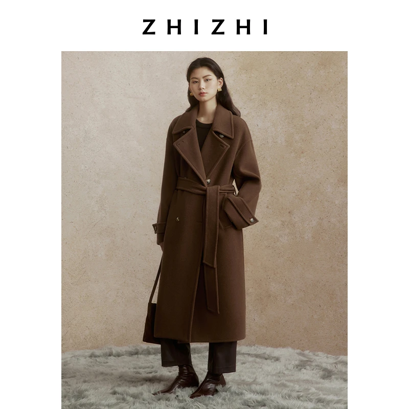 【橱窗】御街行 复古毛呢外套2024年冬季新款中长款宽松ZZ2DWWWZ004