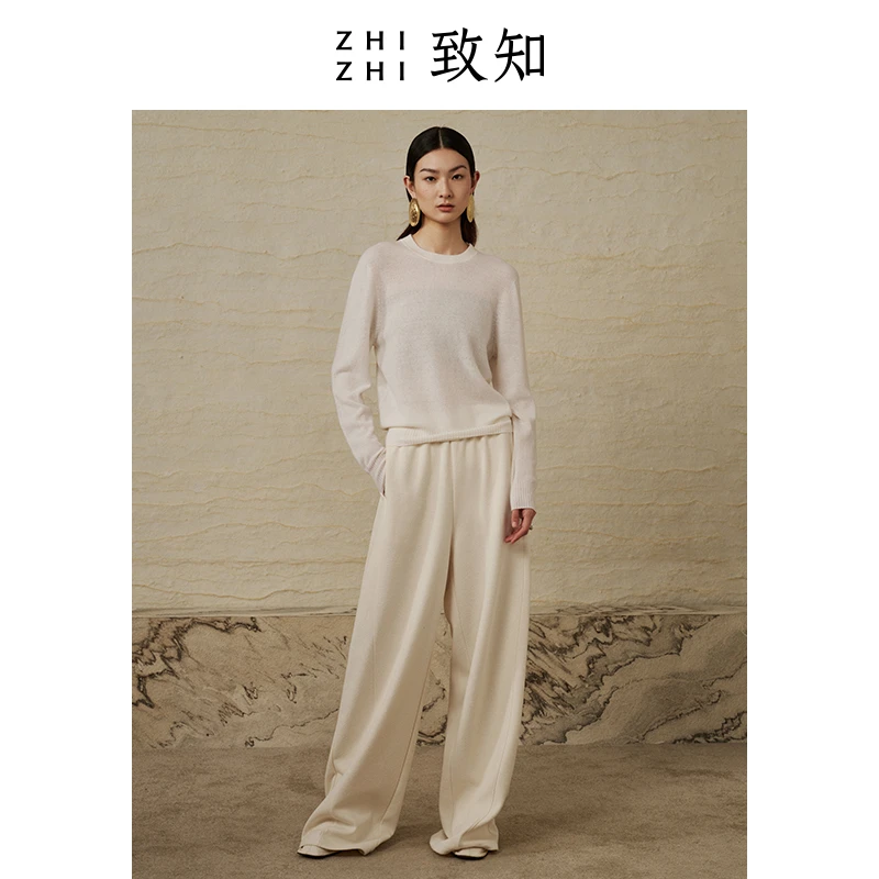 【赵老板专属】致知 雪花飞 毛衣女新款宽松简约格雷系穿搭L001