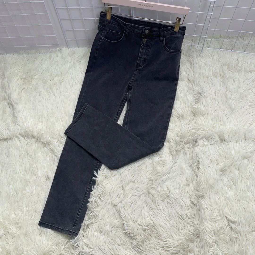 弹力修身百搭时尚高腰烟管裤 05060