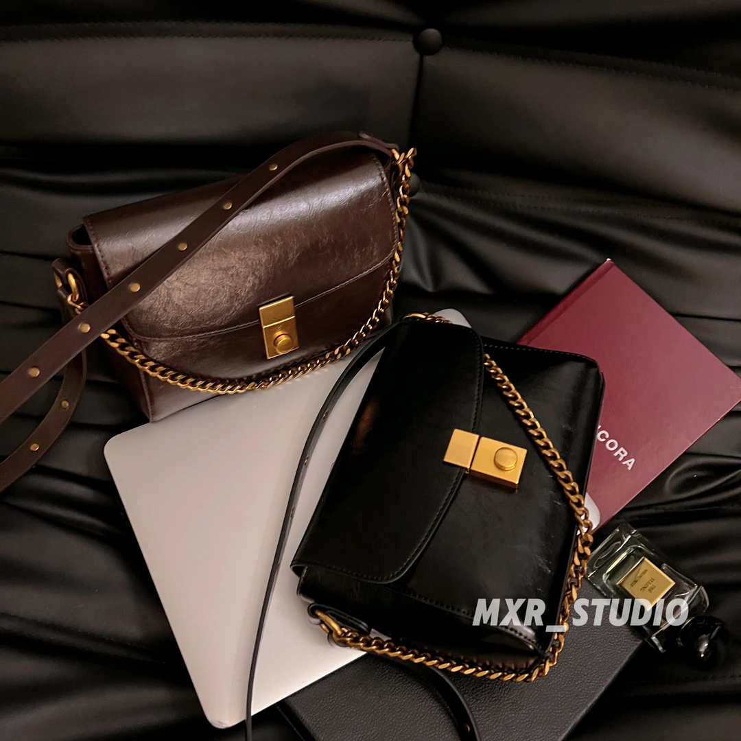 【黑曜派对】新款女包高级感小众设计单肩包时尚百搭锁扣斜挎包潮