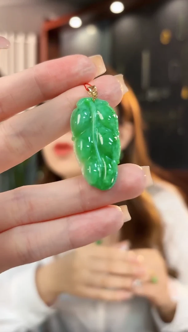 【闪购商品】翡翠颈饰18K金镶嵌缅料A货/支持复检/一件