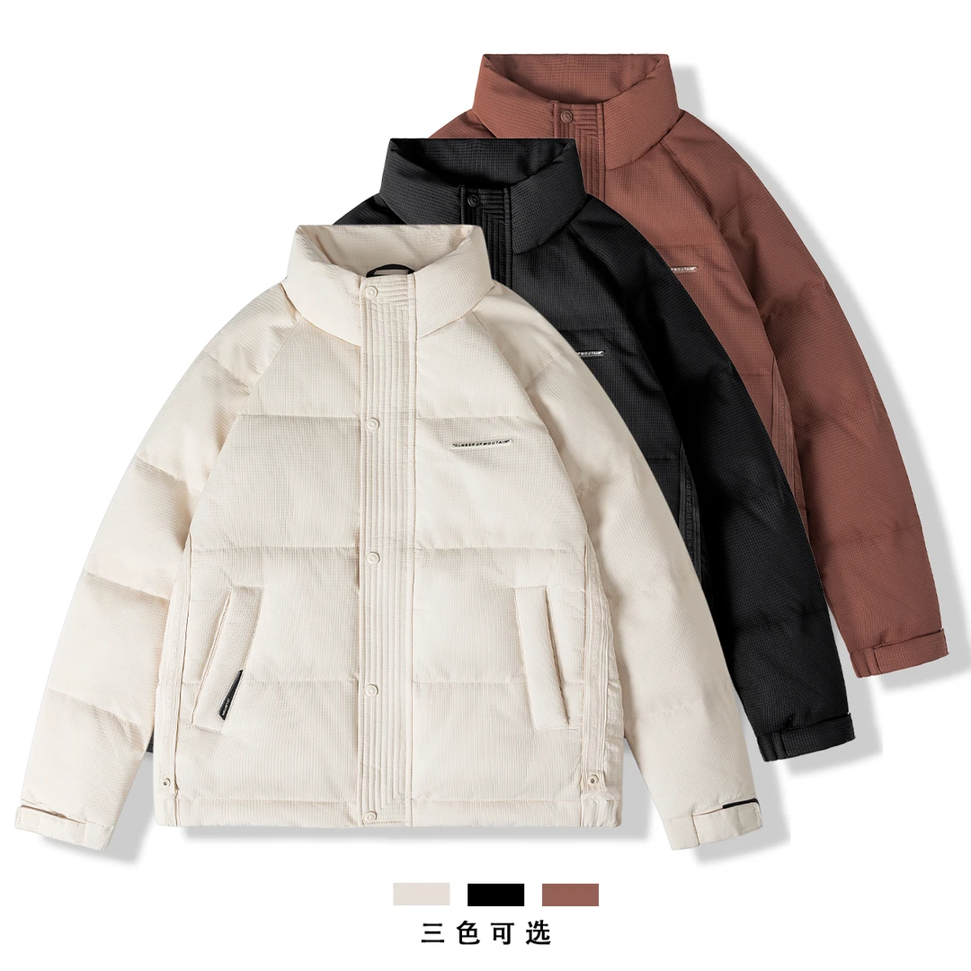 【衣品仓】90白鸭绒羽绒服韩版立领修身短款男士羽绒服外套505