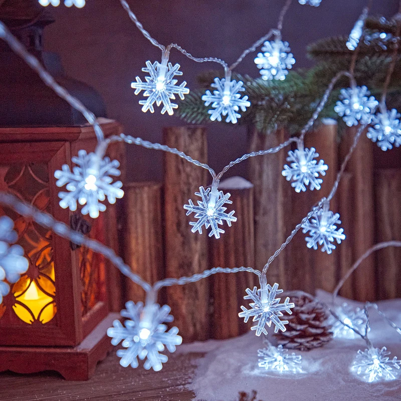 christmas圣诞树装饰品节日彩灯氛围星星灯串led发光雪花灯带挂件