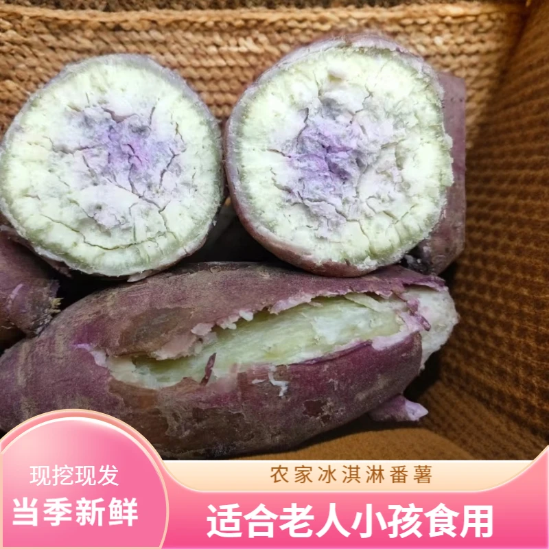 广东正宗冰淇淋红薯农家自种紫心番薯新鲜沙地一点红番薯香糯地瓜