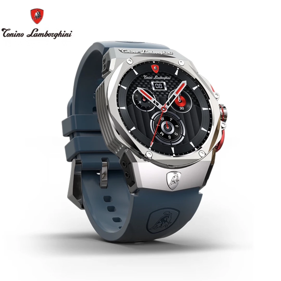 准新品 兰博基尼 兰博基尼智能手表多功能时尚腕表TL66 银色商务