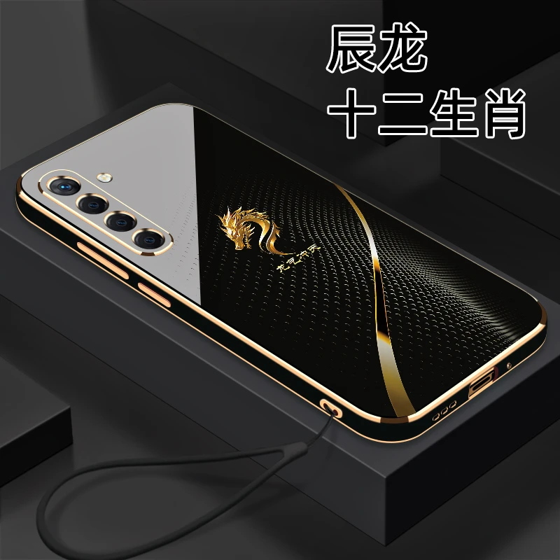 适用于【OPPOK5】十二生肖个性创意高颜值防摔电镀硅胶手机软壳