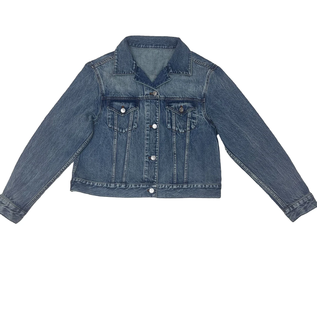 2024新款新春蓝色 百搭潮流复古水洗短款宽松  牛仔外套202313112