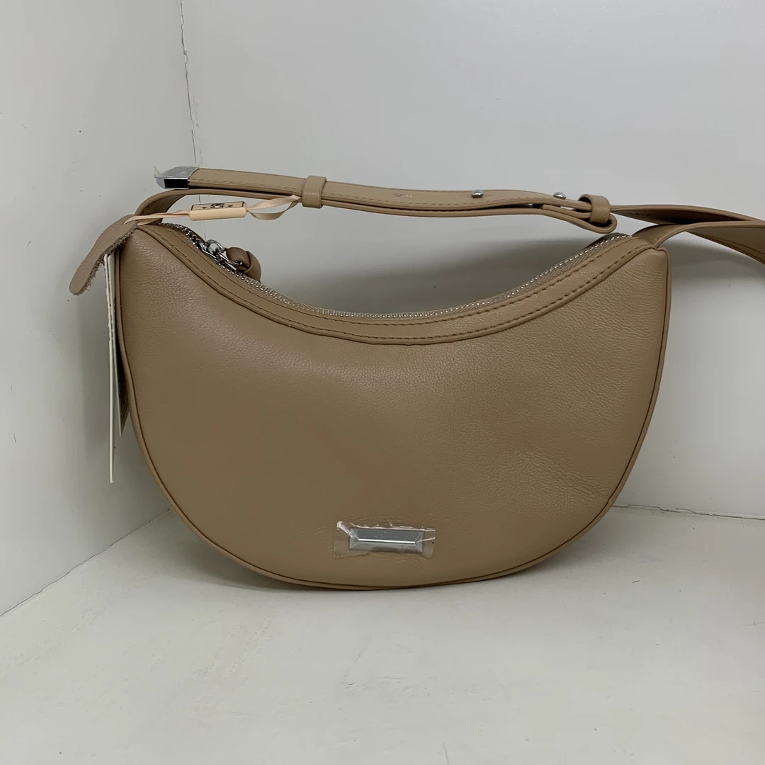 【头层牛皮】真皮女包单肩斜挎包6629奶杏