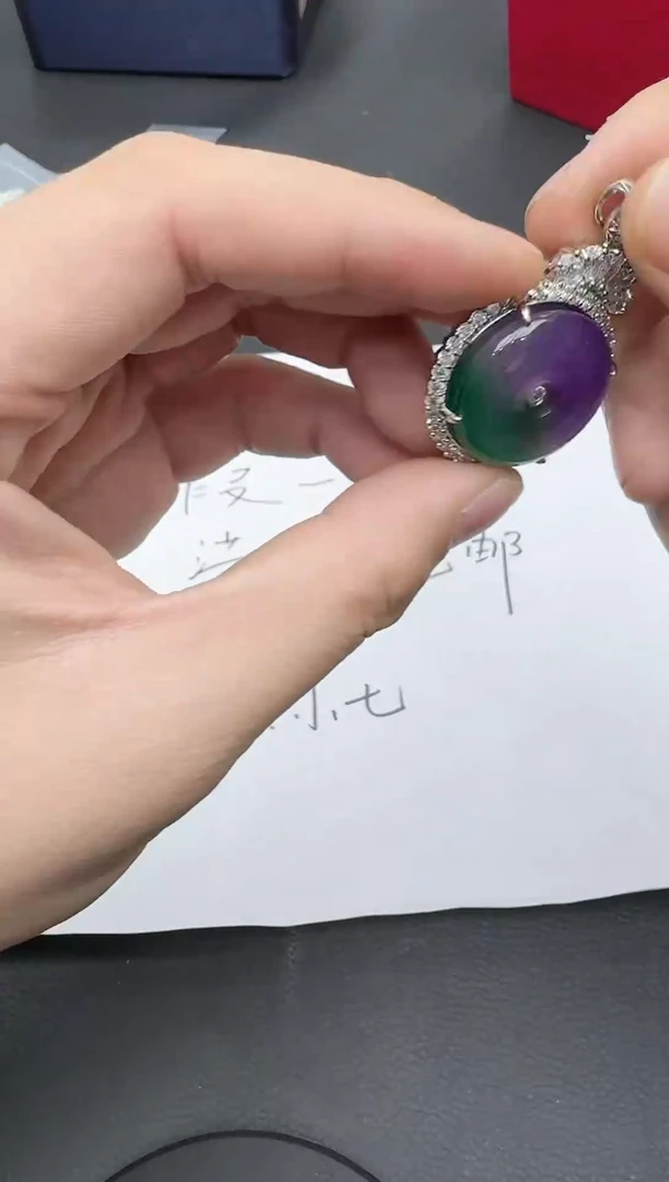【闪购商品】翡翠吊坠(赠链)银S925镶嵌417