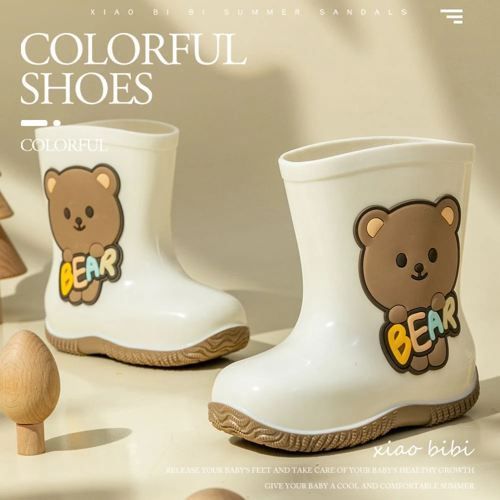 儿童雨鞋男童卡通雨靴中筒女孩小童小学生水鞋宝宝网红防滑胶鞋