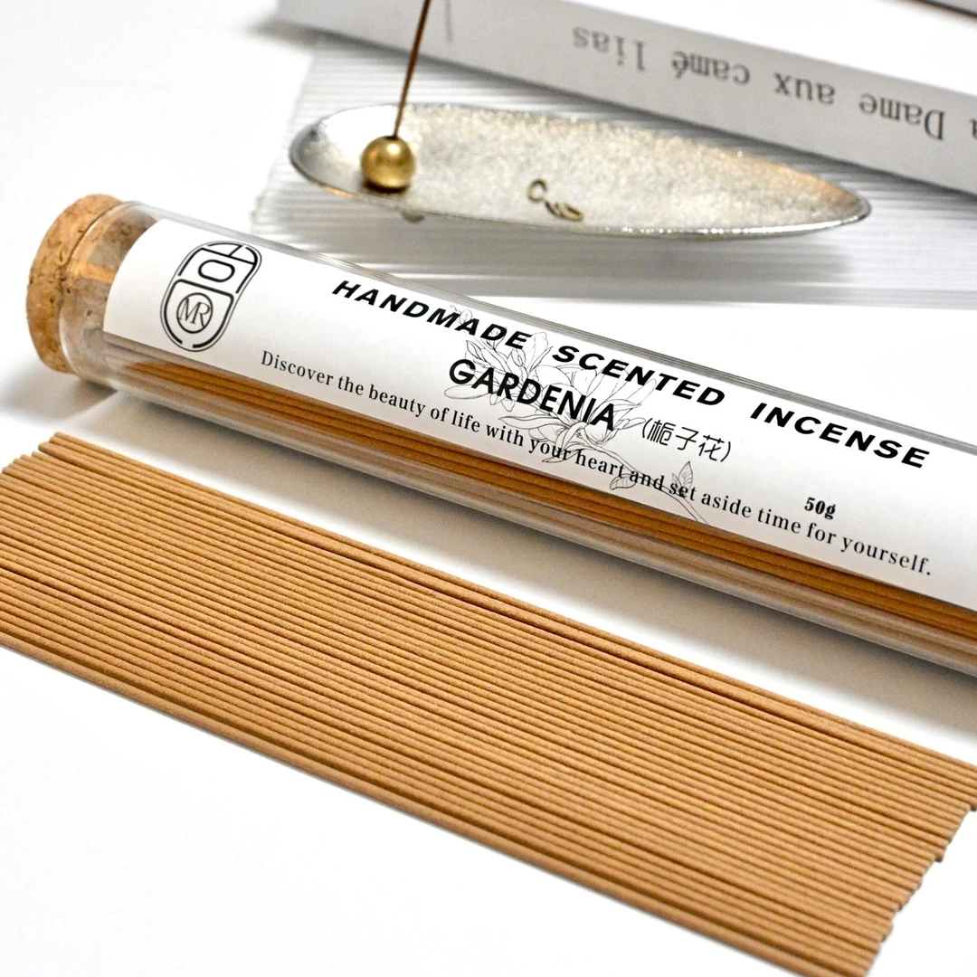 “栀子花”天然线香合香赠银叶子香插