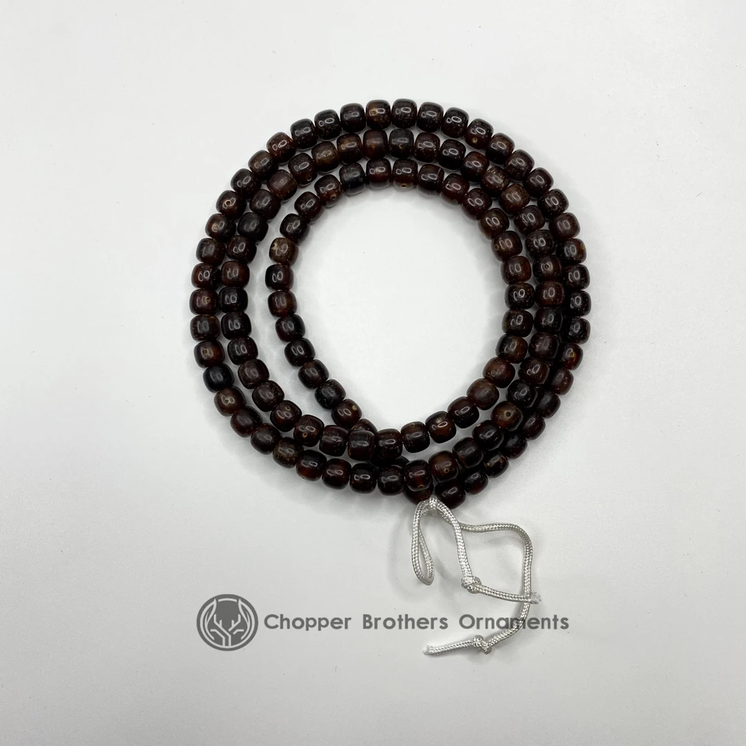 星月菩提文玩手串 黑金108脖挂 8x7mm-乔巴甄选-207