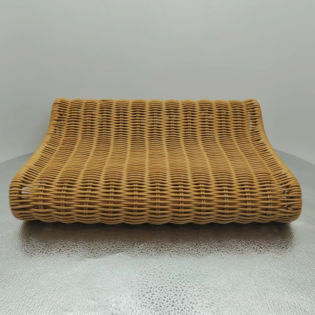 A06棕色枕头夏凉枕纯手工编织