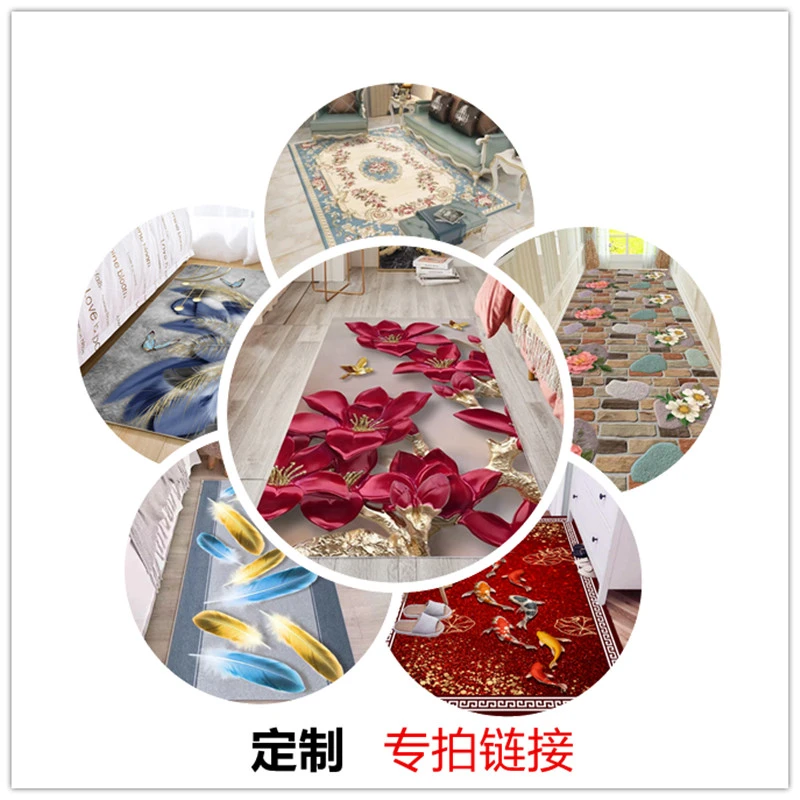 【双军地毯】床边卧室百搭风简约现代地毯客厅玄关走廊家用地毯定制