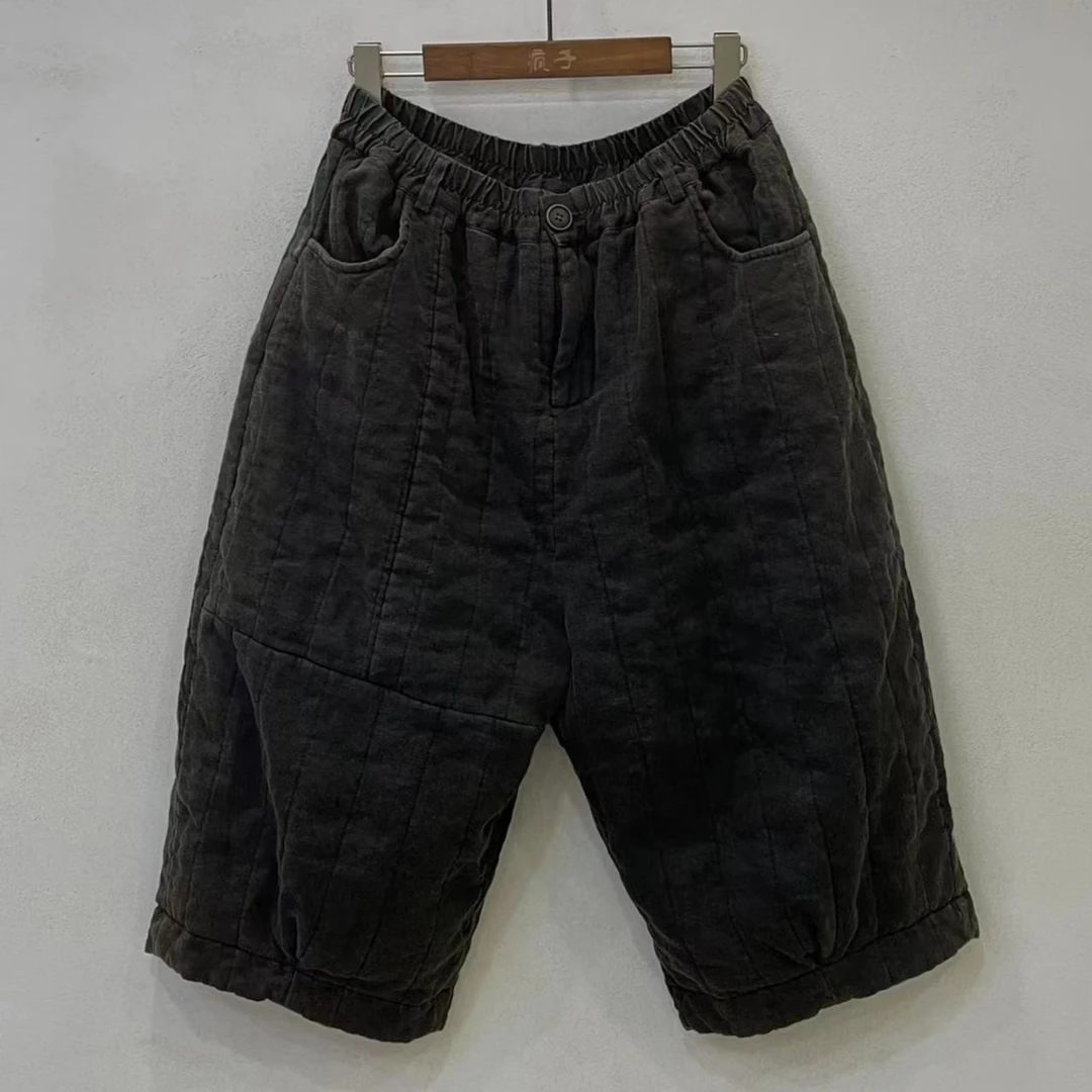 疯子原创  水洗做旧 棉裤08067