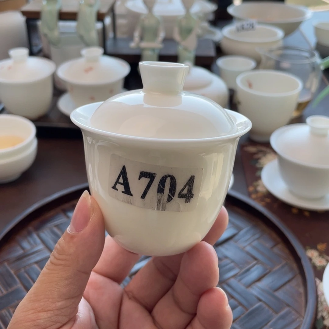 瓷片知旅茶器上釉白瓷704