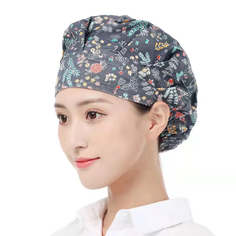厨房帽子女家用做饭厨师帽卫生防尘帽防油烟烘焙工作帽炒菜多功能