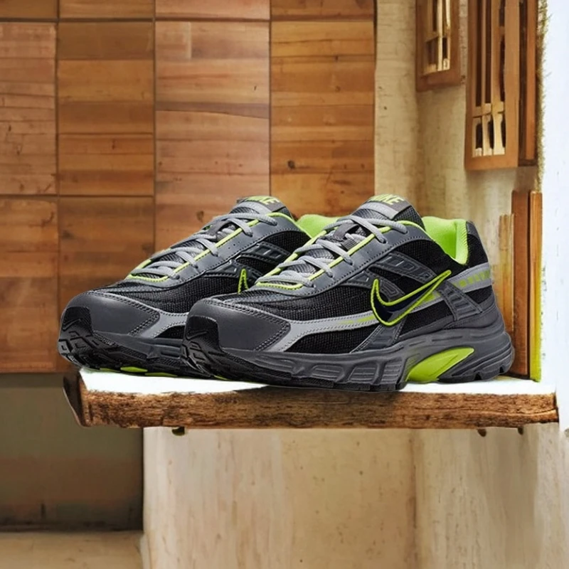 【无盒】Nike 减震回弹防滑耐磨低帮跑步鞋男款黑灰394055-023