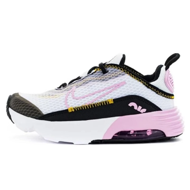 婴童Nike 气垫减震回弹防滑透气低帮休闲跑步鞋黑粉白 CU2092-104