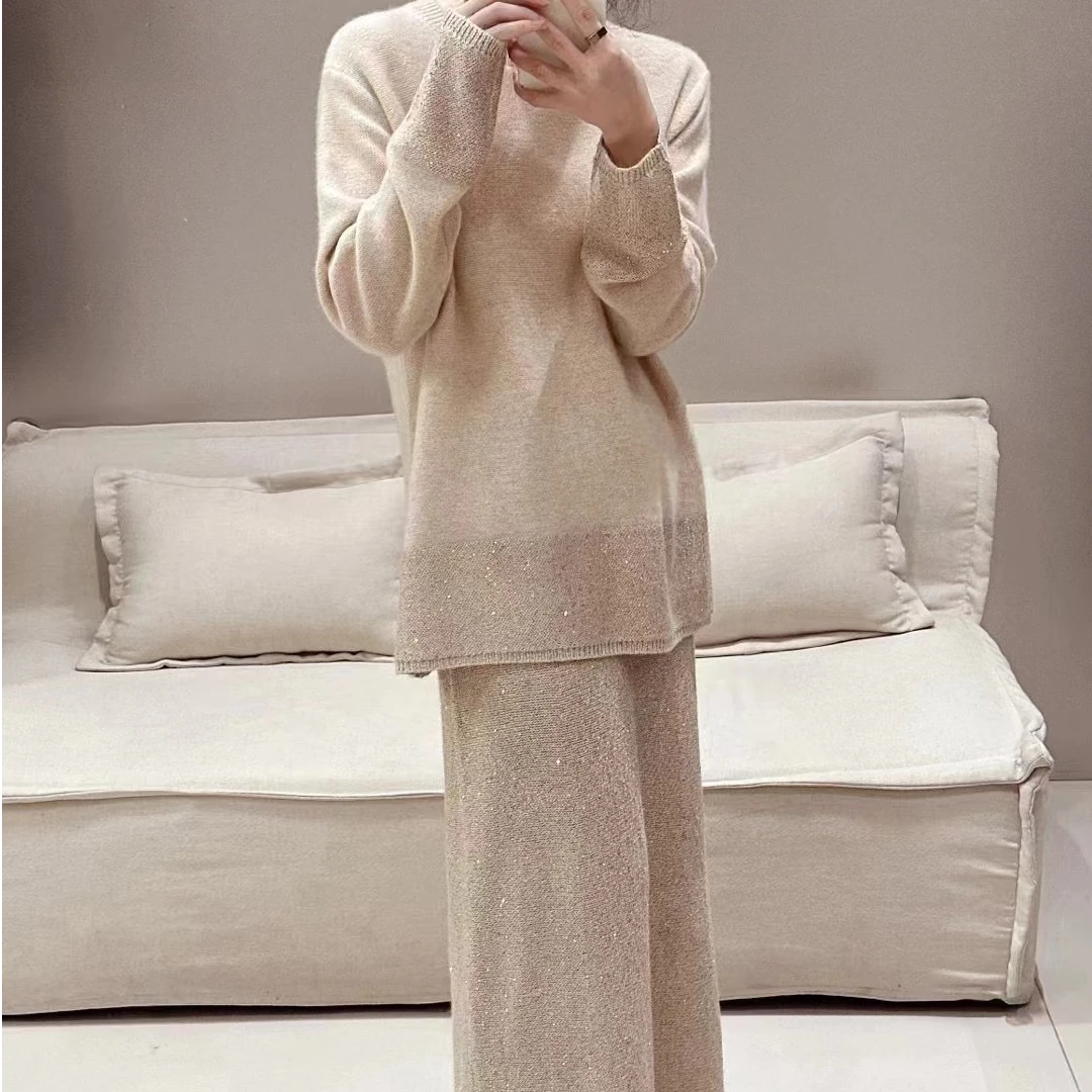 赛汗王秋冬新款优雅 高端女士羊绒长裙 YY888