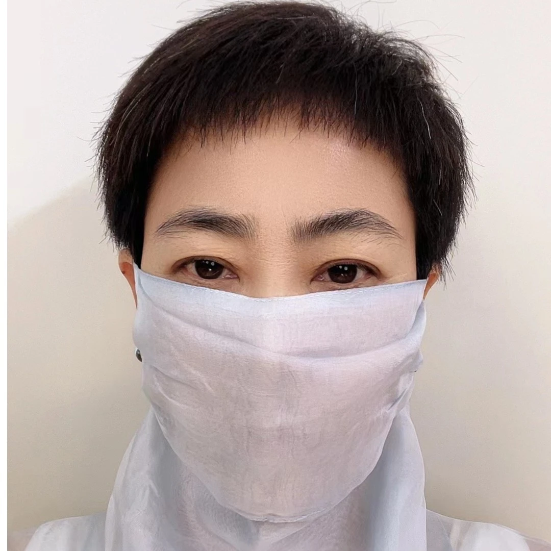 赛汗王夏季防晒桑蚕丝透气遮脸女士面罩 S2023MZ