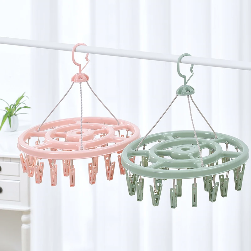 多夹子衣架家用晾袜子神器学生儿童夹挂衣服架子衣挂宿舍用晒袜架