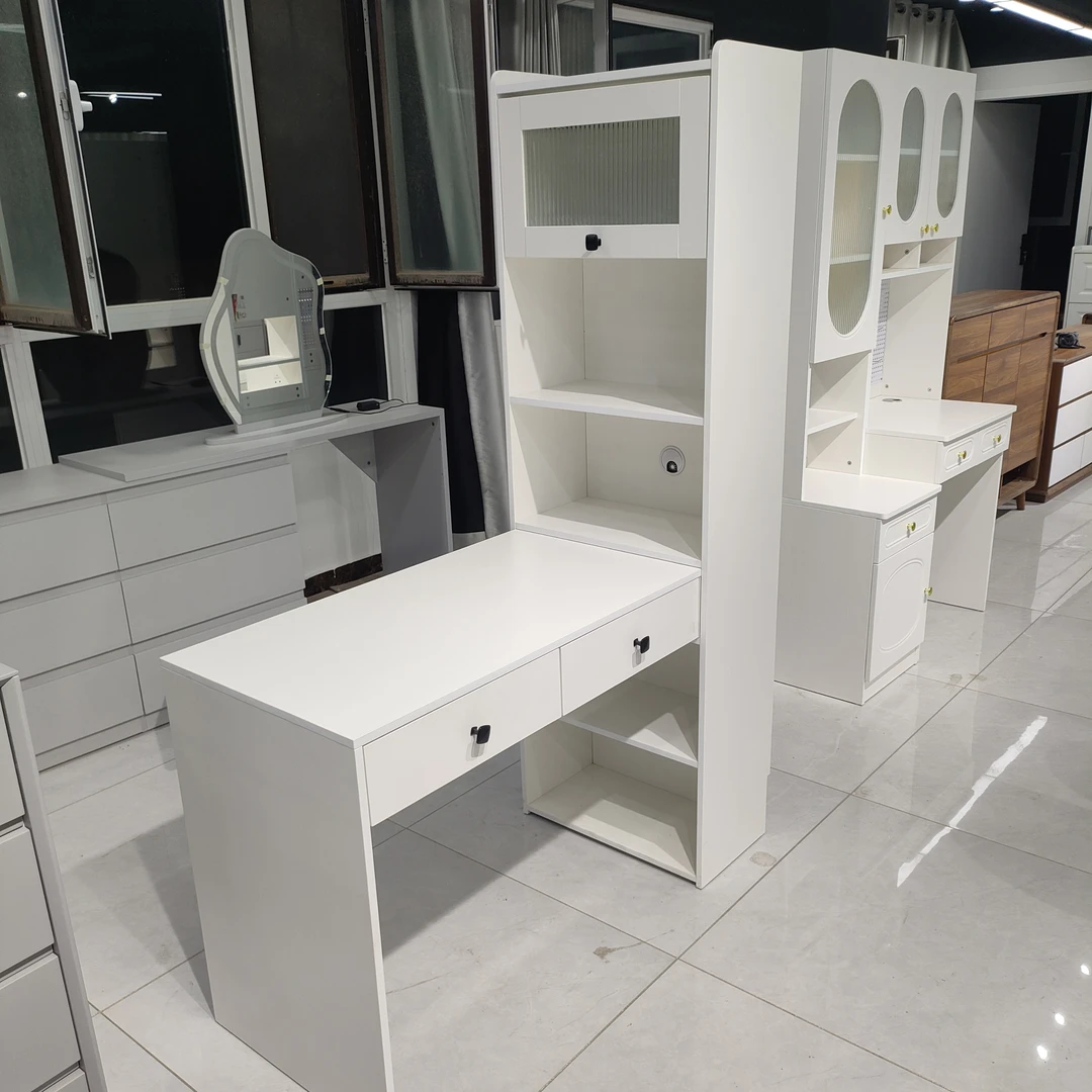 1.2米长实木生态板可伸缩学习书架书桌