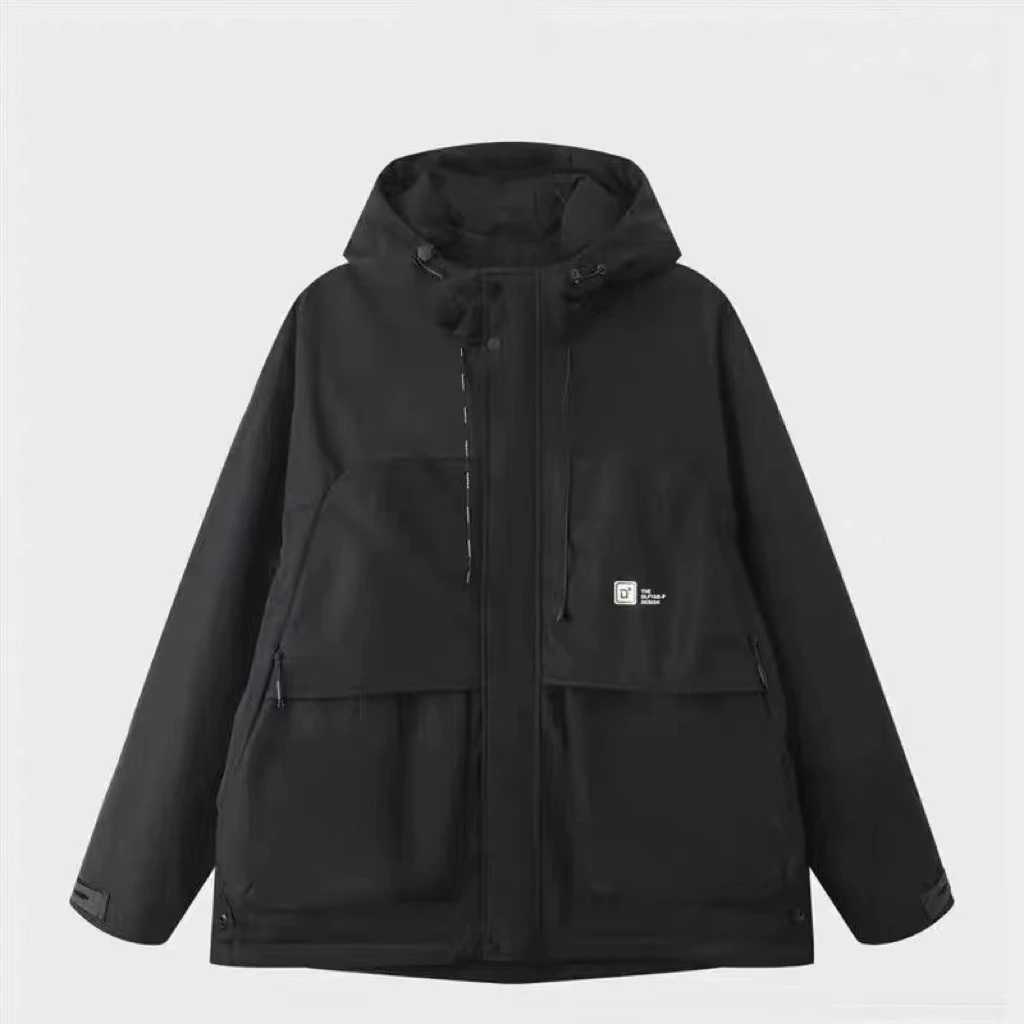 【黑色】 防风防水工装百搭户外二棉外套M808#