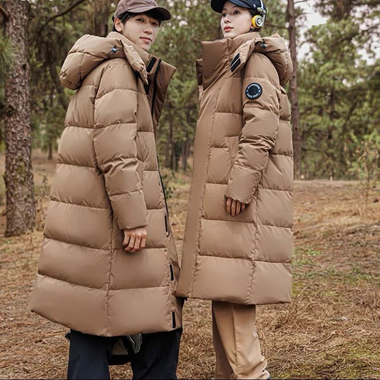 A755#潮流情侣款长款过膝加厚冬季保暖国标90