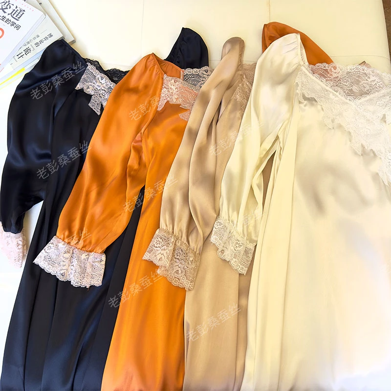 【桑蚕丝源头工厂】重磅100%真丝连衣裙睡裙重磅S2003