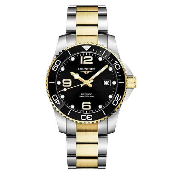 全新未使用 Longines/浪琴 康卡斯间金陶瓷表圈潜水机械男表43MM