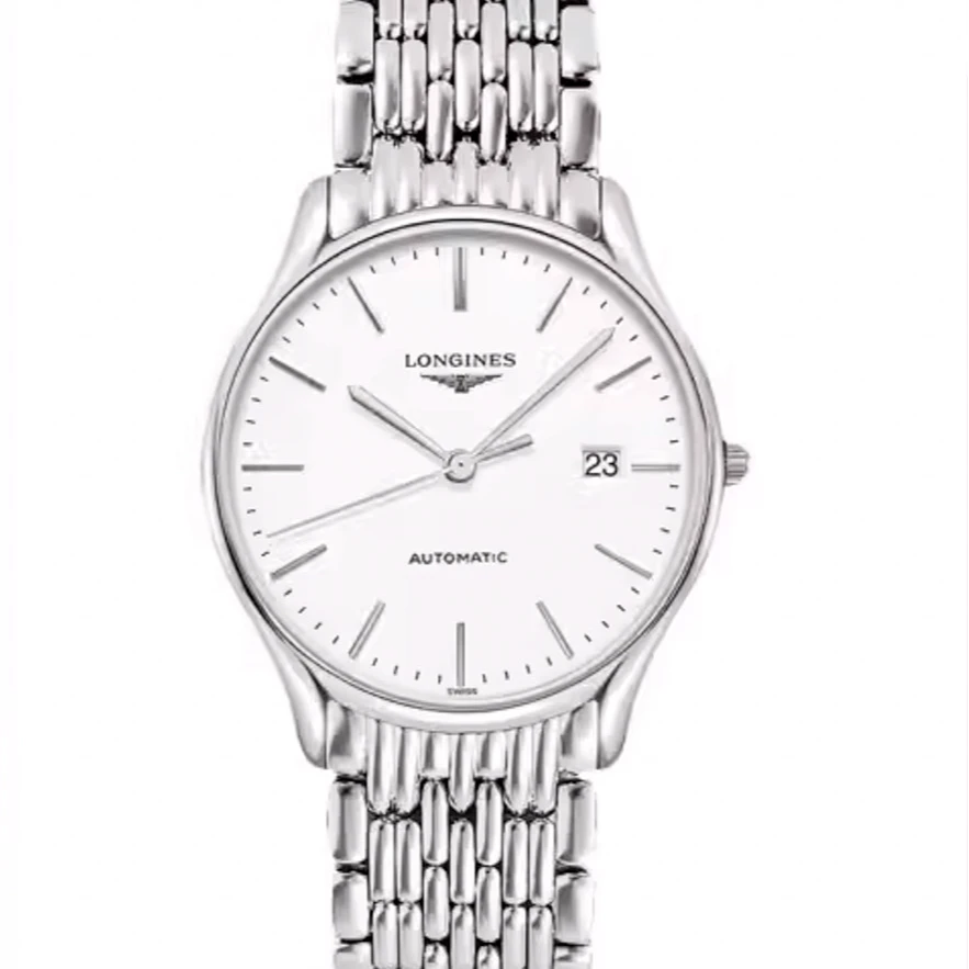 全新未使用 Longines/浪琴 律雅系列机械钢带男表L4.961.4.12.6