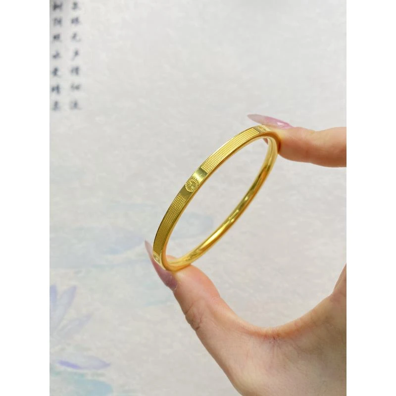 足银手镯 足银手镯 首饰卡家手镯实心送女友礼物