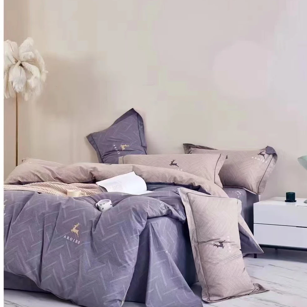 英子家纺-纯棉订制-高支高密磨绒系列-左岸－AB