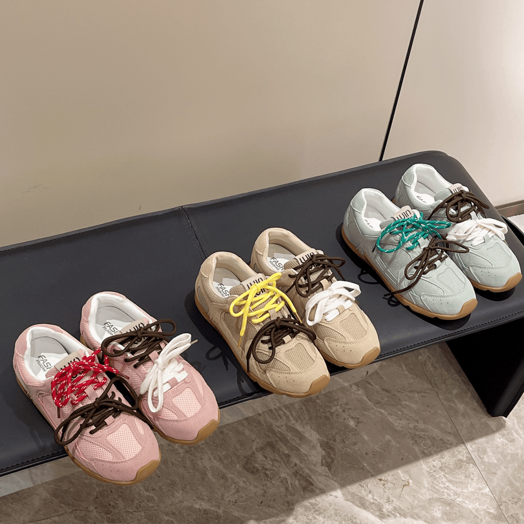 女鞋休闲运动鞋女阿甘鞋2024年春夏复古小众德训鞋透气