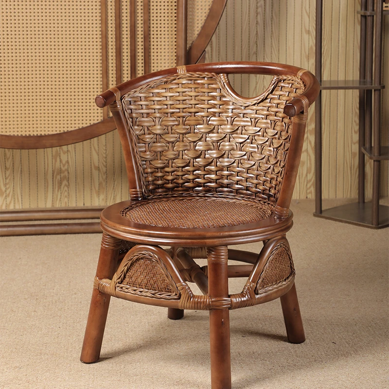 家用植物藤编小藤椅客厅手工单人椅换鞋凳小凳子